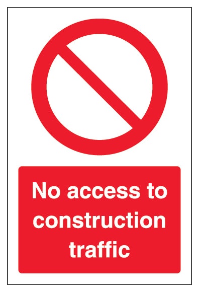 No Access To Construction Traffic Portrait