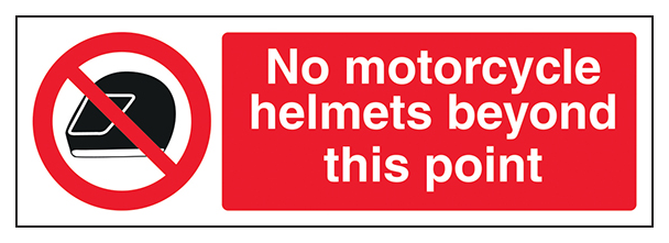 No Motorcycle Helmets Beyond This Point Landscape