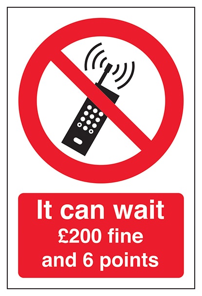 It Can Wait Mobile Phone Gbp 200 Fine And 6 Points Portrait