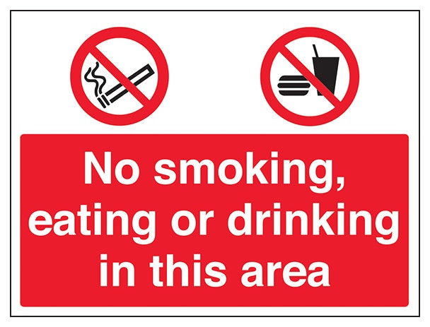 No Smoking Eating Drinking In This Area