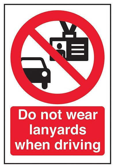 Do Not Wear Lanyards When Driving Portrait