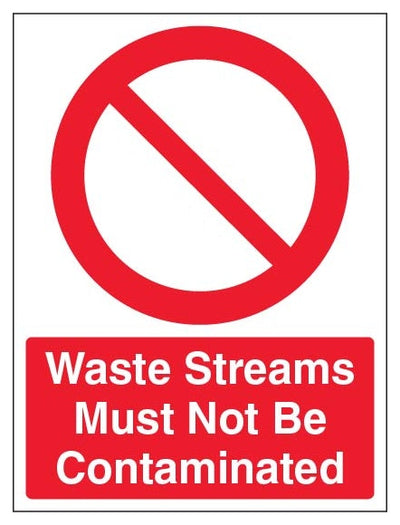 Waste Streams Must Not Be Contaminated Portrait