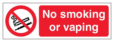 No Smoking Or Vaping Slim Landscape