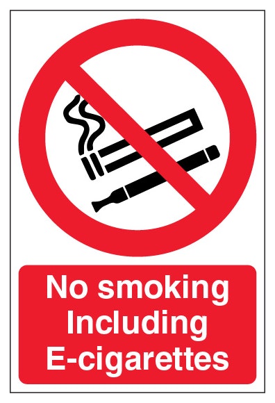 No Smoking Including E Cigarettes Portrait