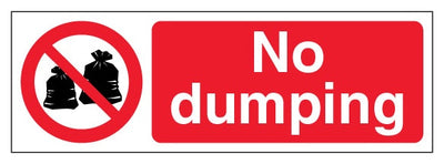 No Dumping Slim Landscape
