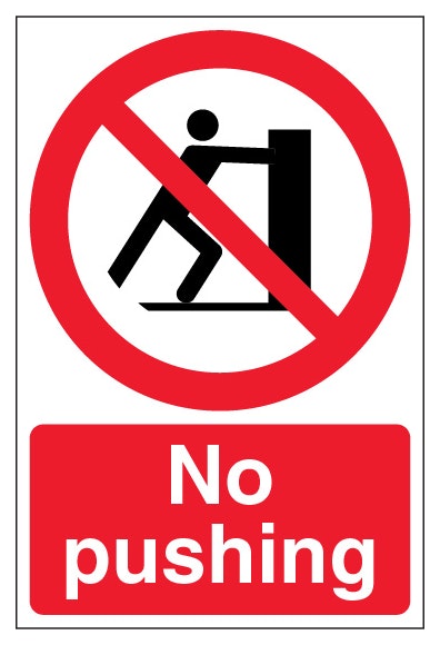 No Pushing Portrait