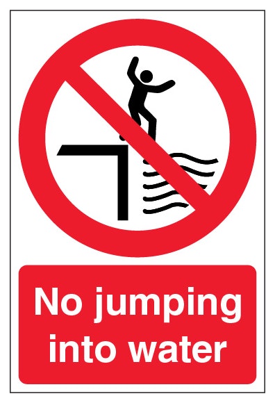 No Jumping Into Water Portrait