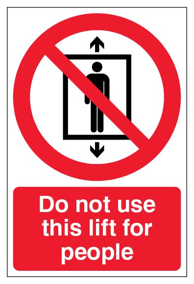 Do Not Use This Lift For People Portrait