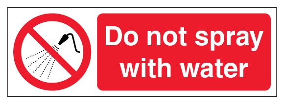 Do Not Spray With Water Slim Landscape