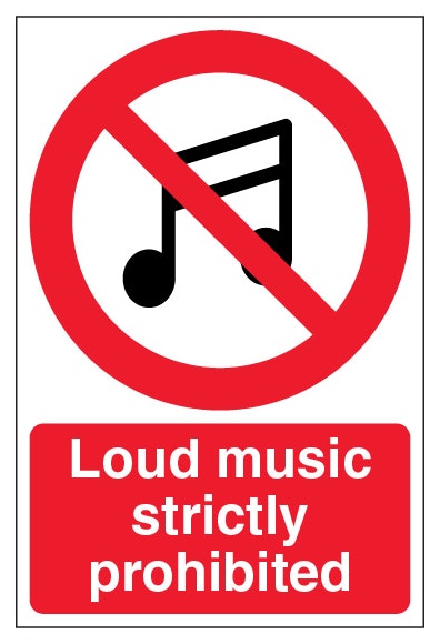 Loud Music Strictly Prohibited Portrait