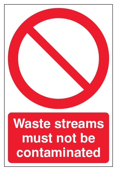 Waste Streams Must Not Be Contaminated