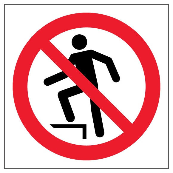 Do Not Step Symbol Only