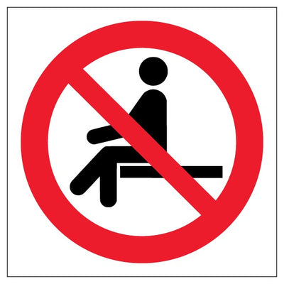 Do Not Sit Symbol Only
