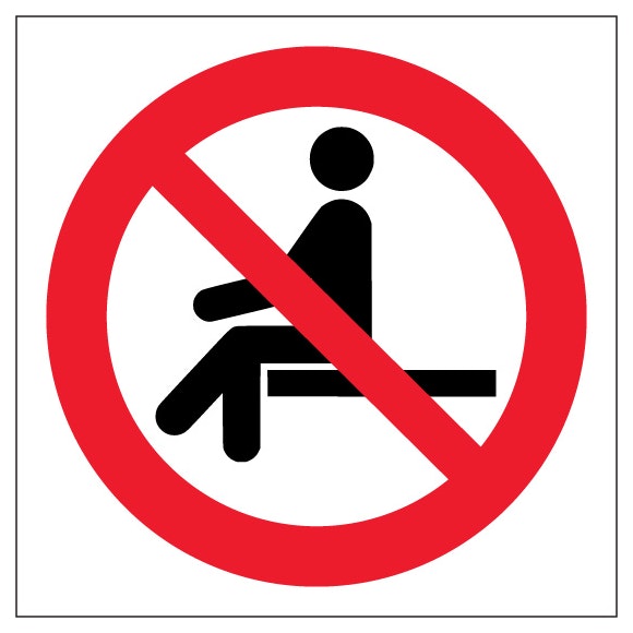 Do Not Sit Symbol Only