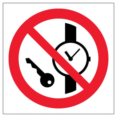 No Metallic Articles Or Watches Symbol Only