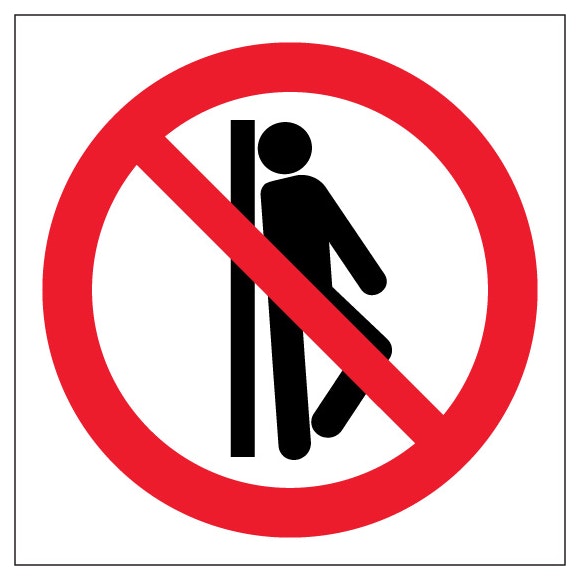 Do Not Lean Symbol Only