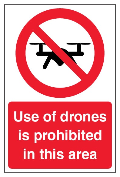 Use Of Drones Is Prohibited In This Area Portrait