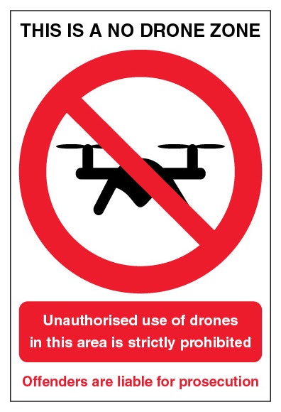 This Is A No Drone Zone Offenders Are Liable Portrait