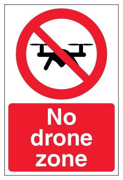 No Drone Zone Portrait