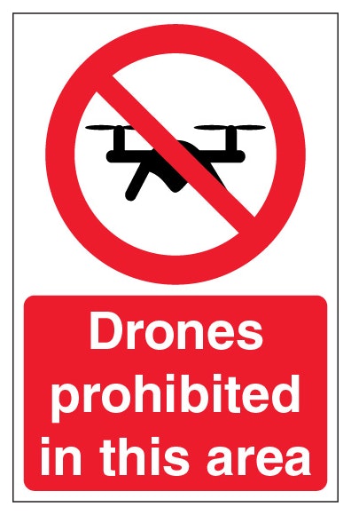 Drones Prohibited In This Area Portrait