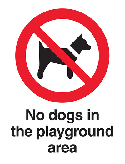 No Dogs In The Playground Area