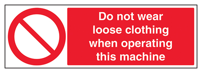 Do Not Wear Loose Clothing When Operating Landscape
