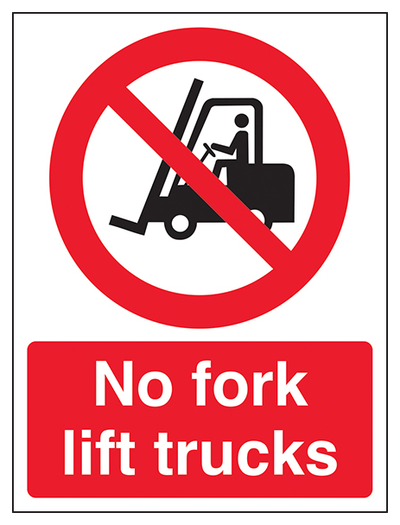 No Forklift Trucks Portrait