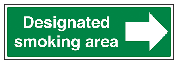 Designated Smoking Area Arrow Right Landscape