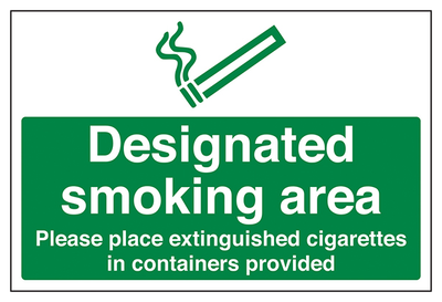 Designated Smoking Area Extinguished Cigarettes