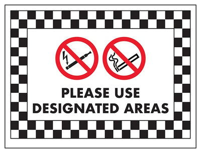 No Smoking Or Vaping Please Use Designated Areas