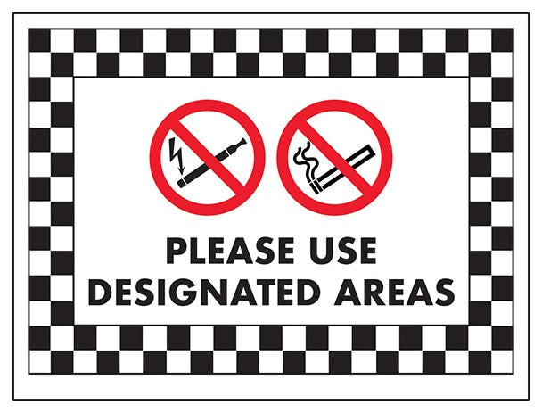 No Smoking Or Vaping Please Use Designated Areas