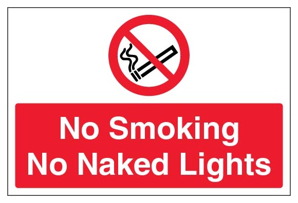 No Smoking No Naked Lights Large Landscape