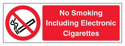 No Smoking Including Electronic Cigarettes Landscape