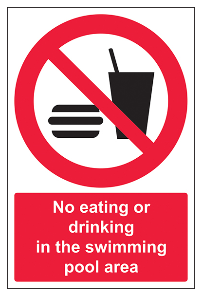 No Eating Or Drinking In The Swimming Pool Area Portrait