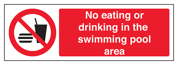 No Eating Or Drinking In The Swimming Pool Area Landscape