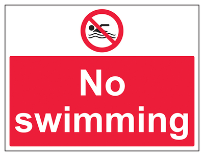 No Swimming Large Landscape