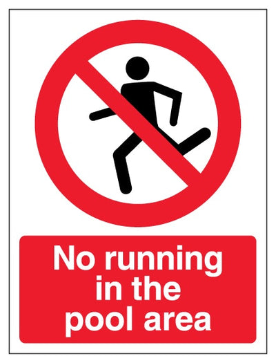 No Running In The Pool Area Portrait