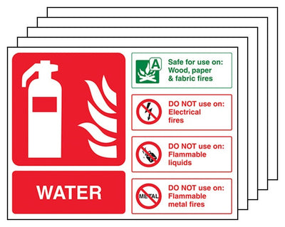5 Pack Water Fire Extinguisher Landscape
