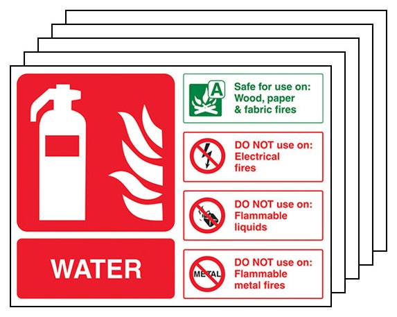 5 Pack Water Fire Extinguisher Landscape