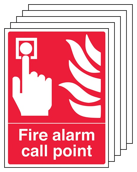 5 Pack Fire Alarm Call Point Portrait