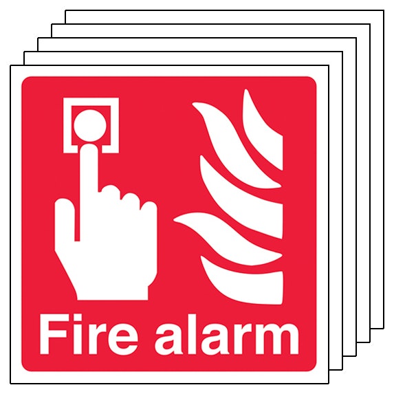 5 Pack Fire Alarm Square
