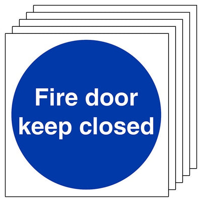 5 Pack Fire Door Keep Closed