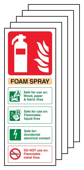 5Pk Foam Spray Safe For Electrical Fire Extinguisher