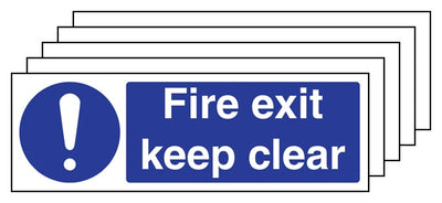 5Pk Fire Exit Keep Clear Landscape