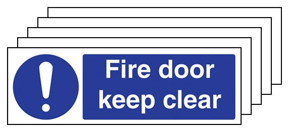 5Pk Fire Door Keep Clear Landscape