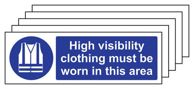 5Pk High Visibility Clothing Must Be Worn