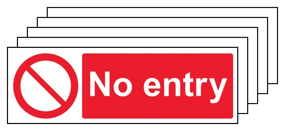 5Pk No Entry Landscape