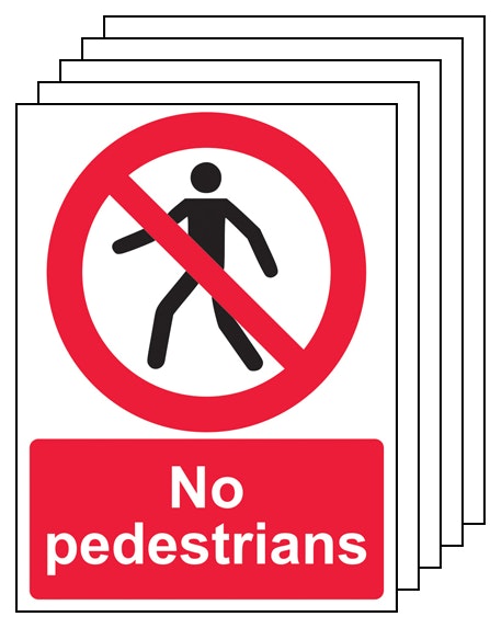 5Pk No Pedestrians Portrait