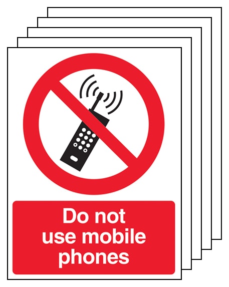 5Pk Do Not Use Mobile Phones Portrait