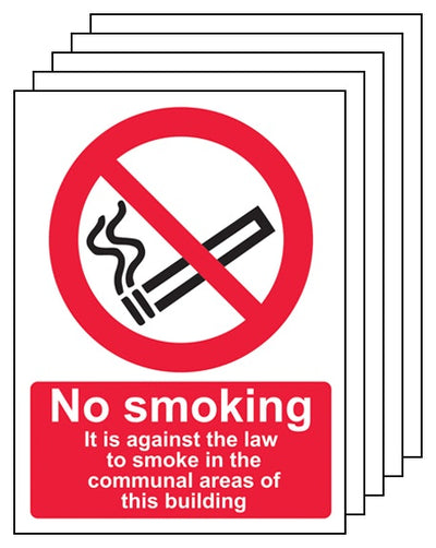 5Pk No Smoking In Communal Area Portrait